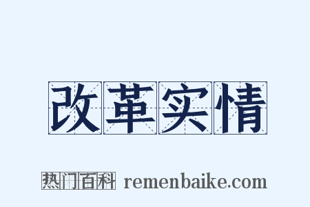 改革实情是什么意思的图片